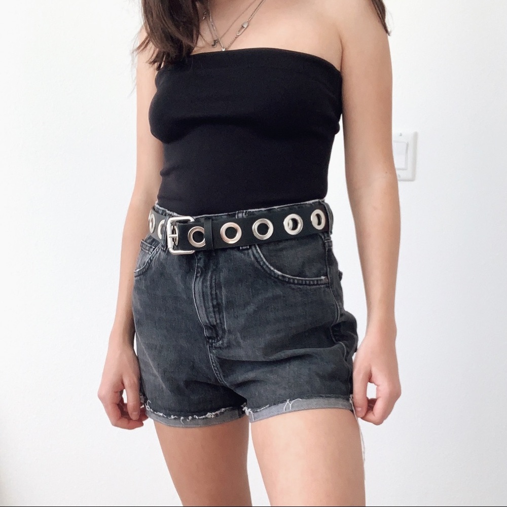 ❌SOLD❌Topshop Moto Girlfriend High Waist Shorts - Picture 2 of 6
